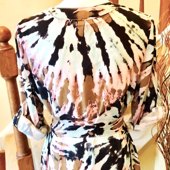 SHEIN Belted Tie Dye Shirt Dress - Picture 9 of 10